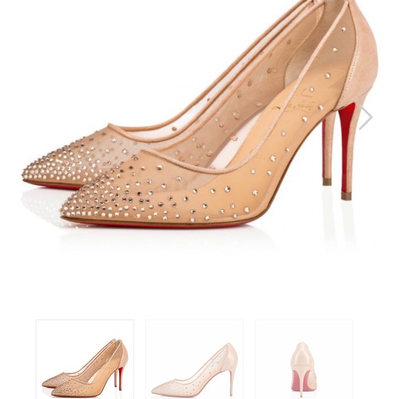 Tan/Sparkly Christian Louboutins